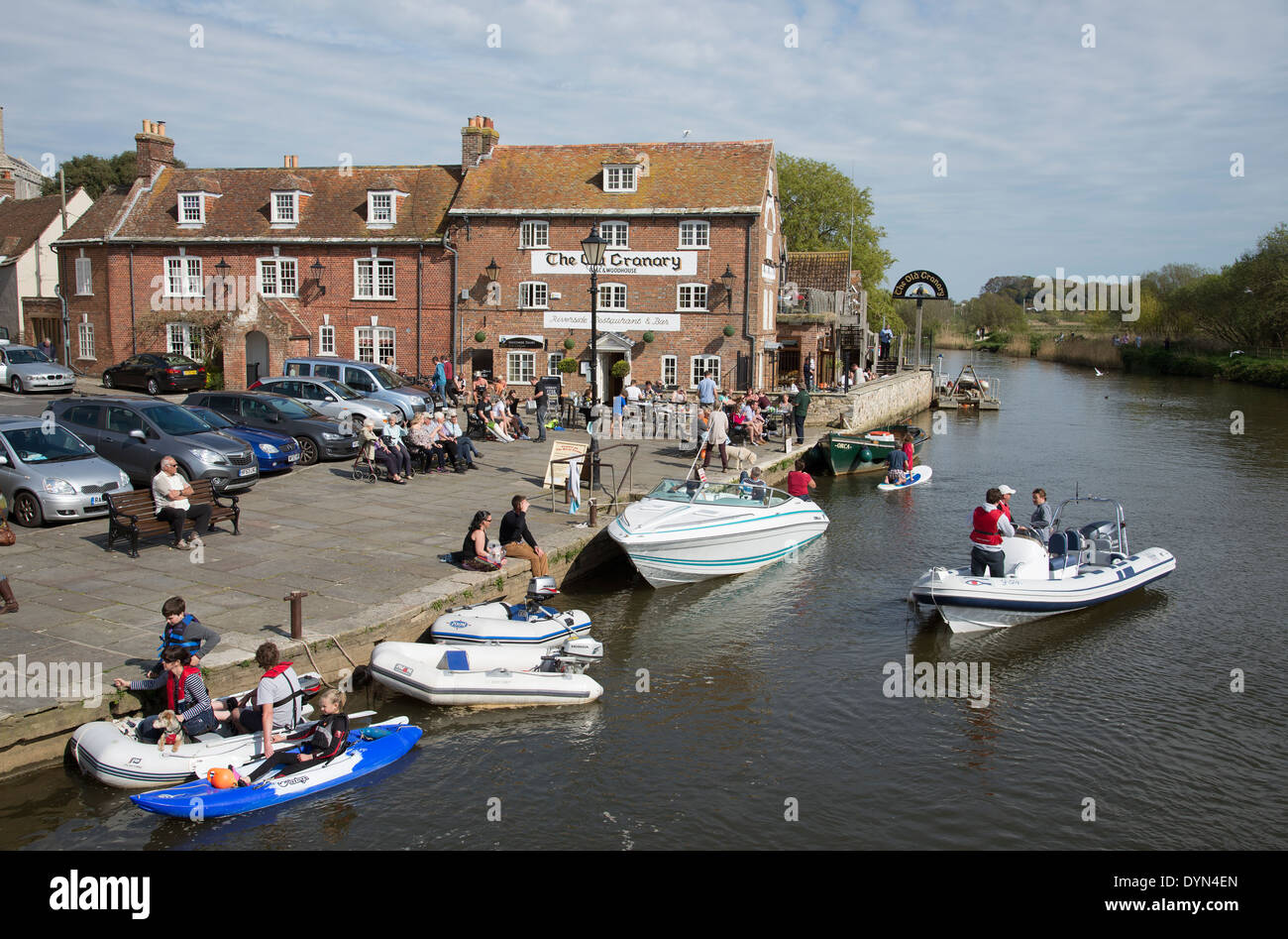 Fluß Frome durchläuft Wareham in Dorset England UK Stockfoto