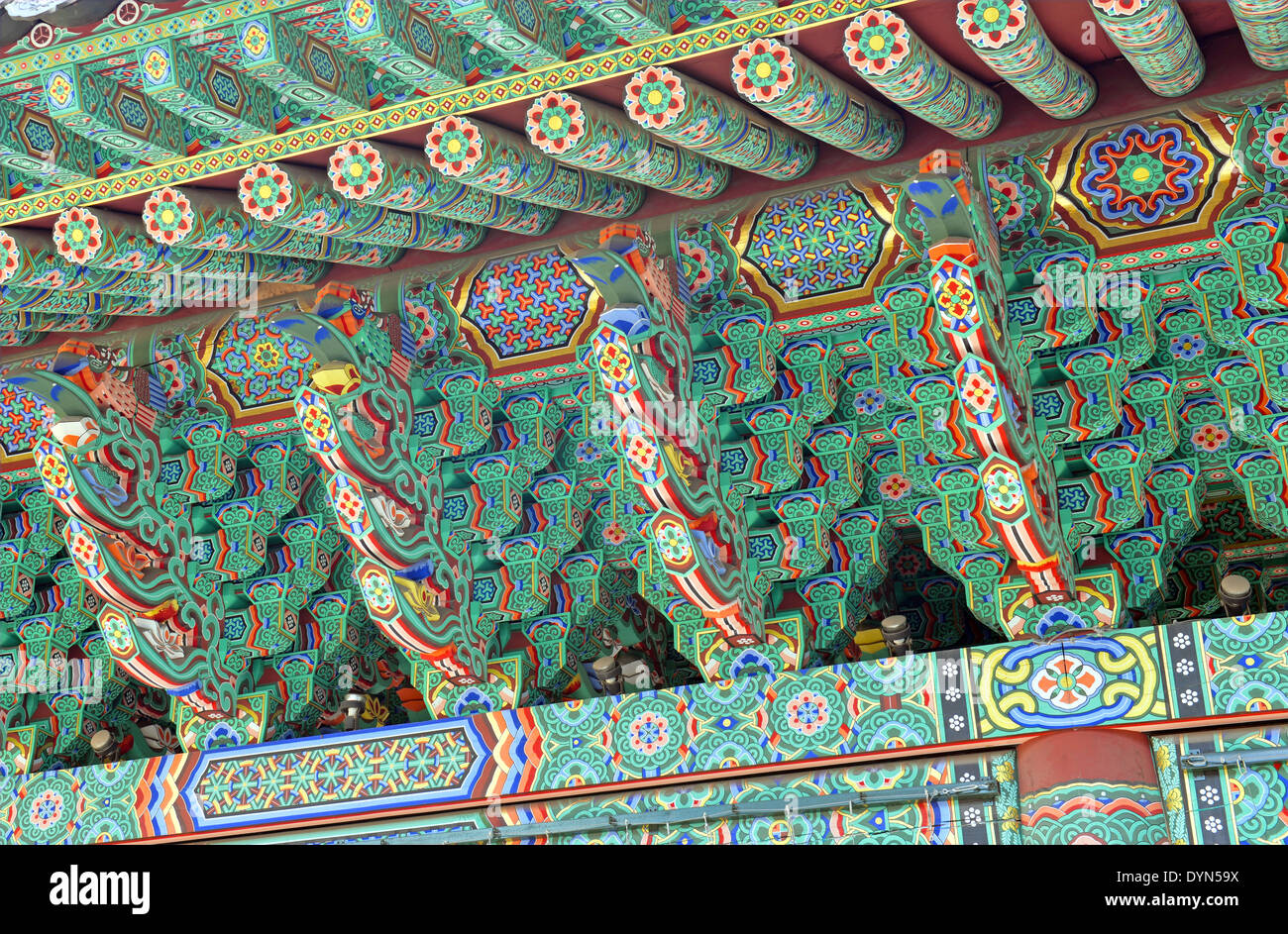 Traditionelle koreanische Architektur am Tempel, Seoul Korea Stockfoto