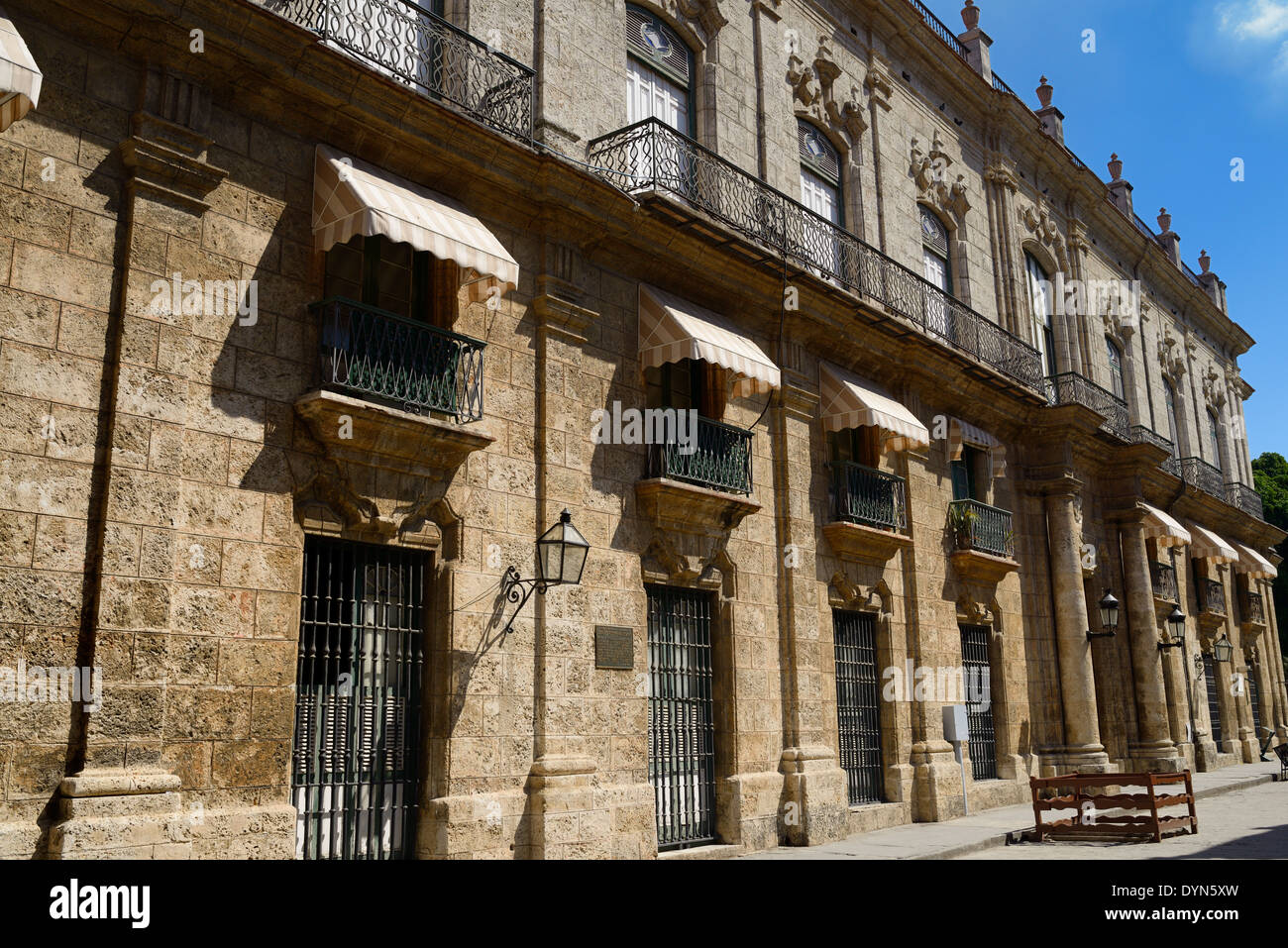Seitenansicht des alten Havanna Gouverneure Palast Palacio de Los Capitanes Generales Museum Kuba Stockfoto
