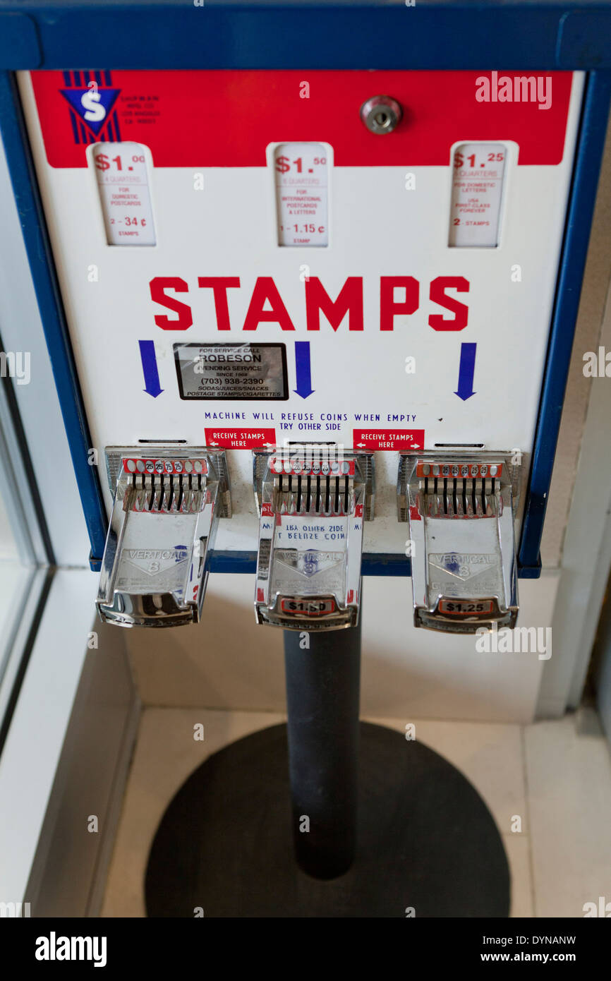 Münz-Stempel-Dispenser - USA Stockfoto