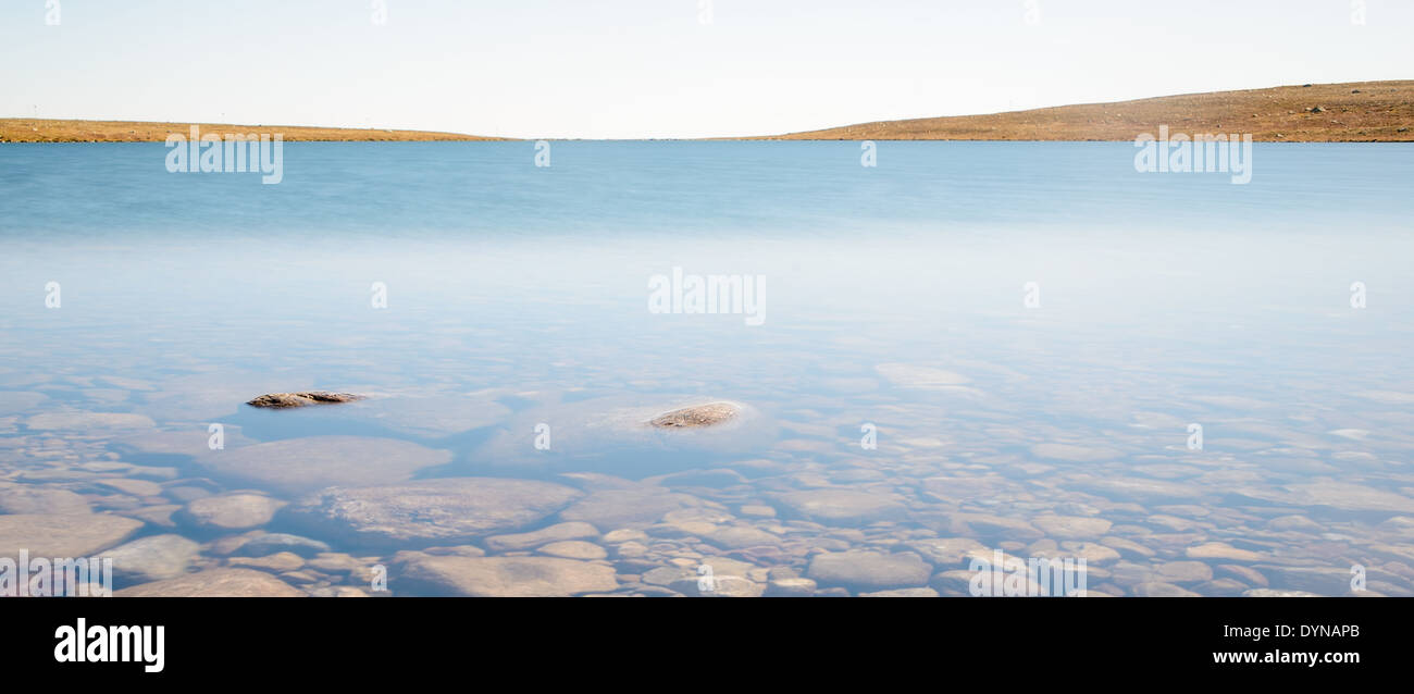 Idyllische Flachwassersee Stockfoto