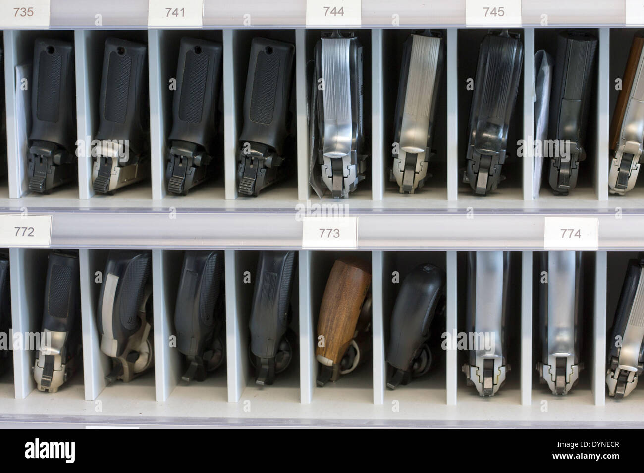 Deutsche Text: Kleine Waffe in Deutschland ermöglicht die Schrotflinte und gas  Pistolen Stockfotografie - Alamy
