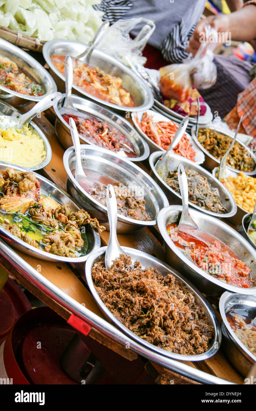 Streetfood Yangon-Myanmar-Burma Stockfoto