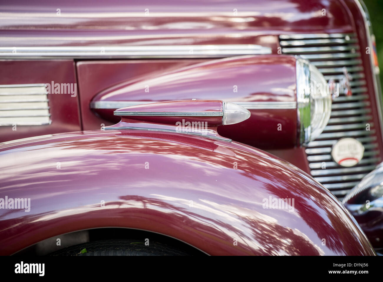 Nahaufnahme von der Vorderseite des historischen Buick Car in Pompano Beach, FL Stockfoto