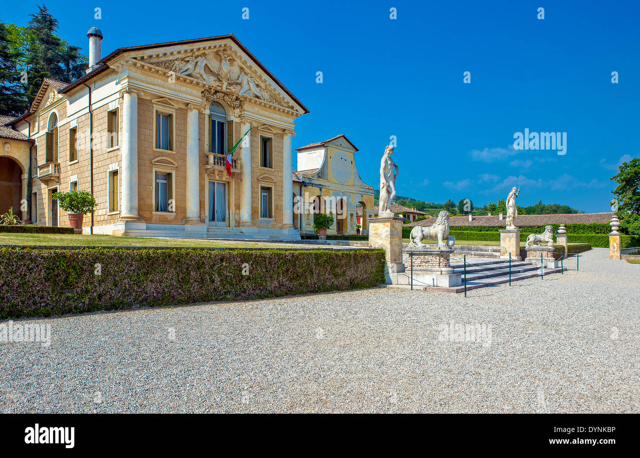 Die Villa Barbaro, Maser, Veneto, Italien Architekt Andrea Palladio Stockfoto