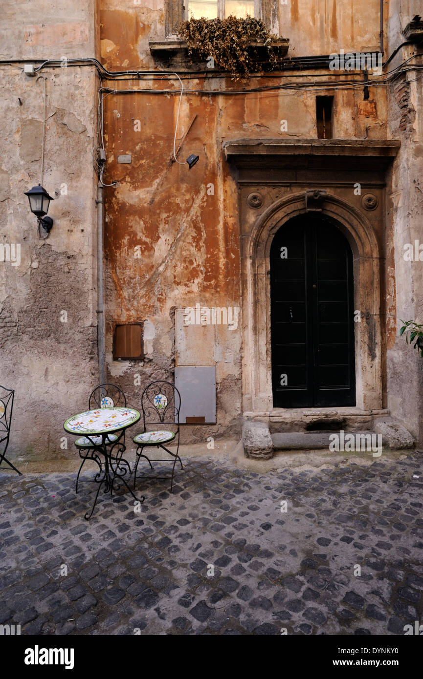 Italien, Rom, Via di San Simone, Seitenstraße in der Nähe von Via dei Coronari Stockfoto