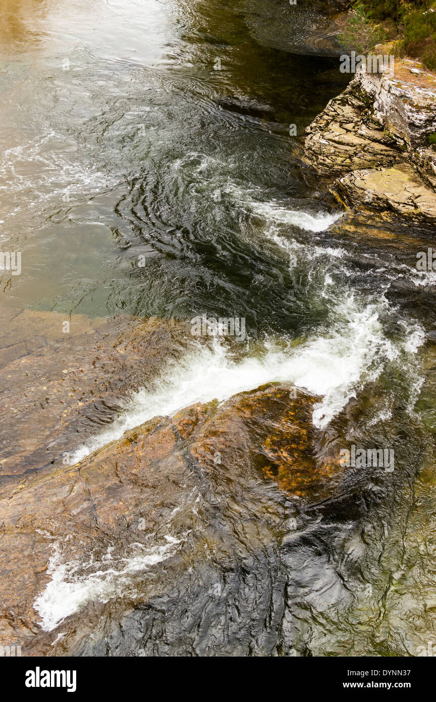 FELSIGEN POOL IM FLUSS "LUI" IN DER NÄHE VON BRAEMAR SCHOTTLAND Stockfoto