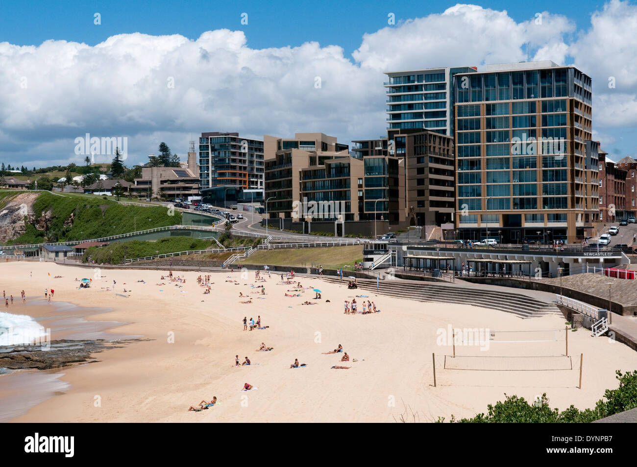 Newcastle Beach auf den Pazifischen Ozean, Newcastle, New South Wales, Australien. Stockfoto