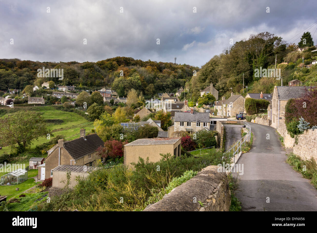 Blick über Whiteshill in Stroud, Gloucestershire, UK Stockfoto