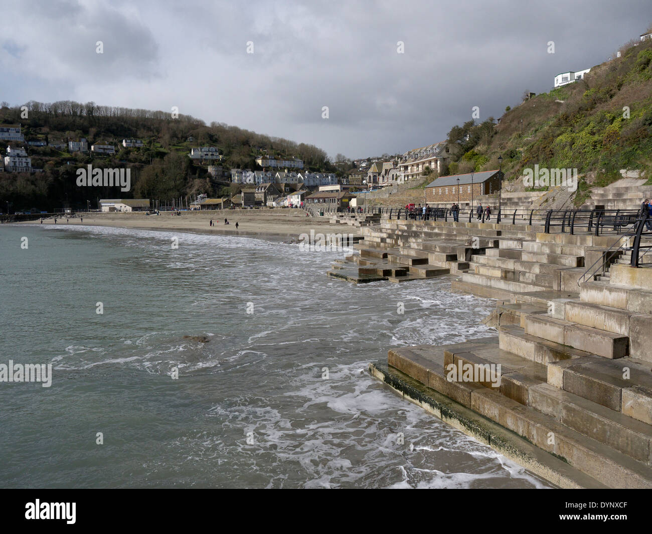 Looe, Cornwall, Meer, März 2014 Stockfoto