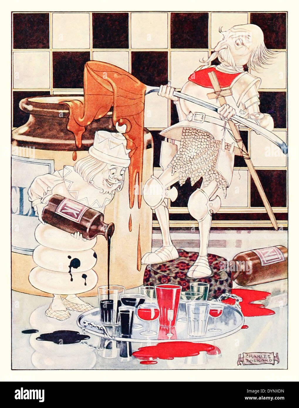 Charles James Folkard (1878-1963) Abbildung, Carrolls 'Songs from Alice in Wonderland und Through the Looking-Glass" Stockfoto