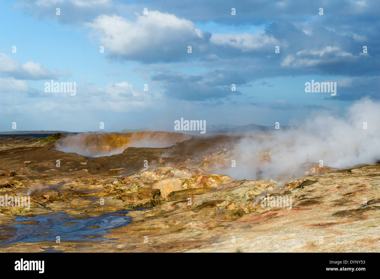 Gunnuhver Island heißen Quellen Islands Stockfoto