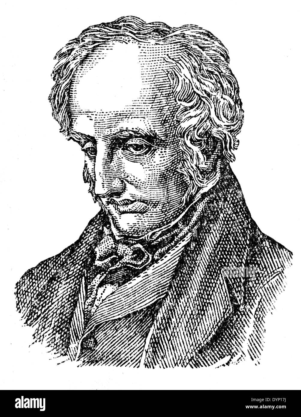 William Wordsworth (1770 – 1850), Dichter der englischen Romantik, Illustration von sowjetischen Enzyklopädie, 1929 Stockfoto