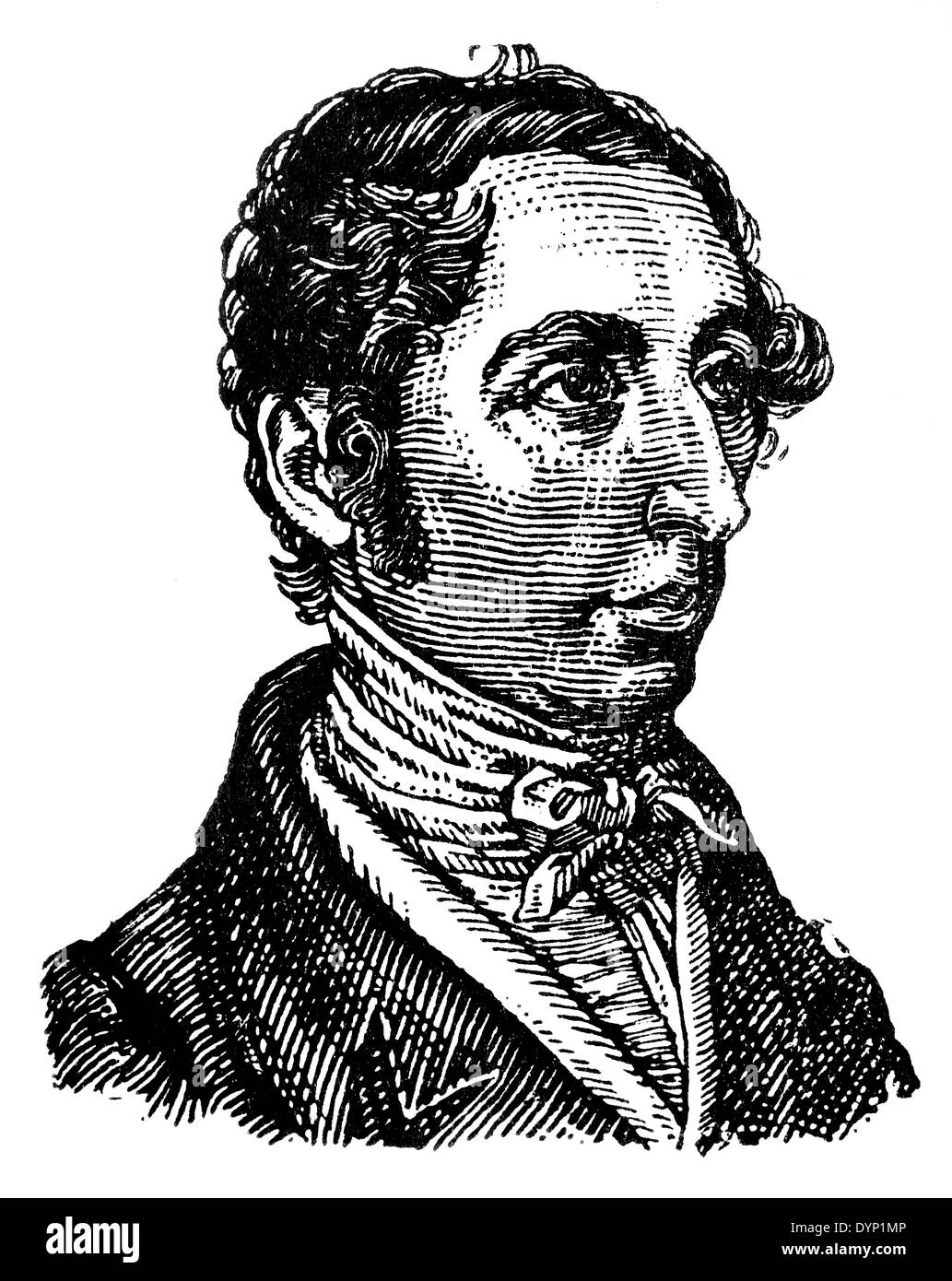 Carl Maria von Weber (1786-1826), deutsche romantische Komponist, Dirigent, Pianist, Gitarrist, Kritiker Stockfoto