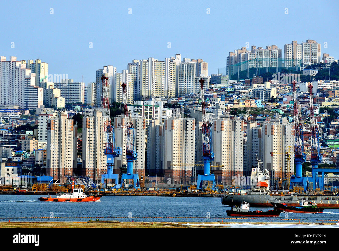 Hafen von Busan City Südkorea Stockfoto