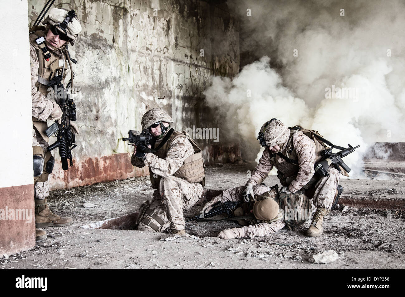 US-Marines in Aktion Stockfoto