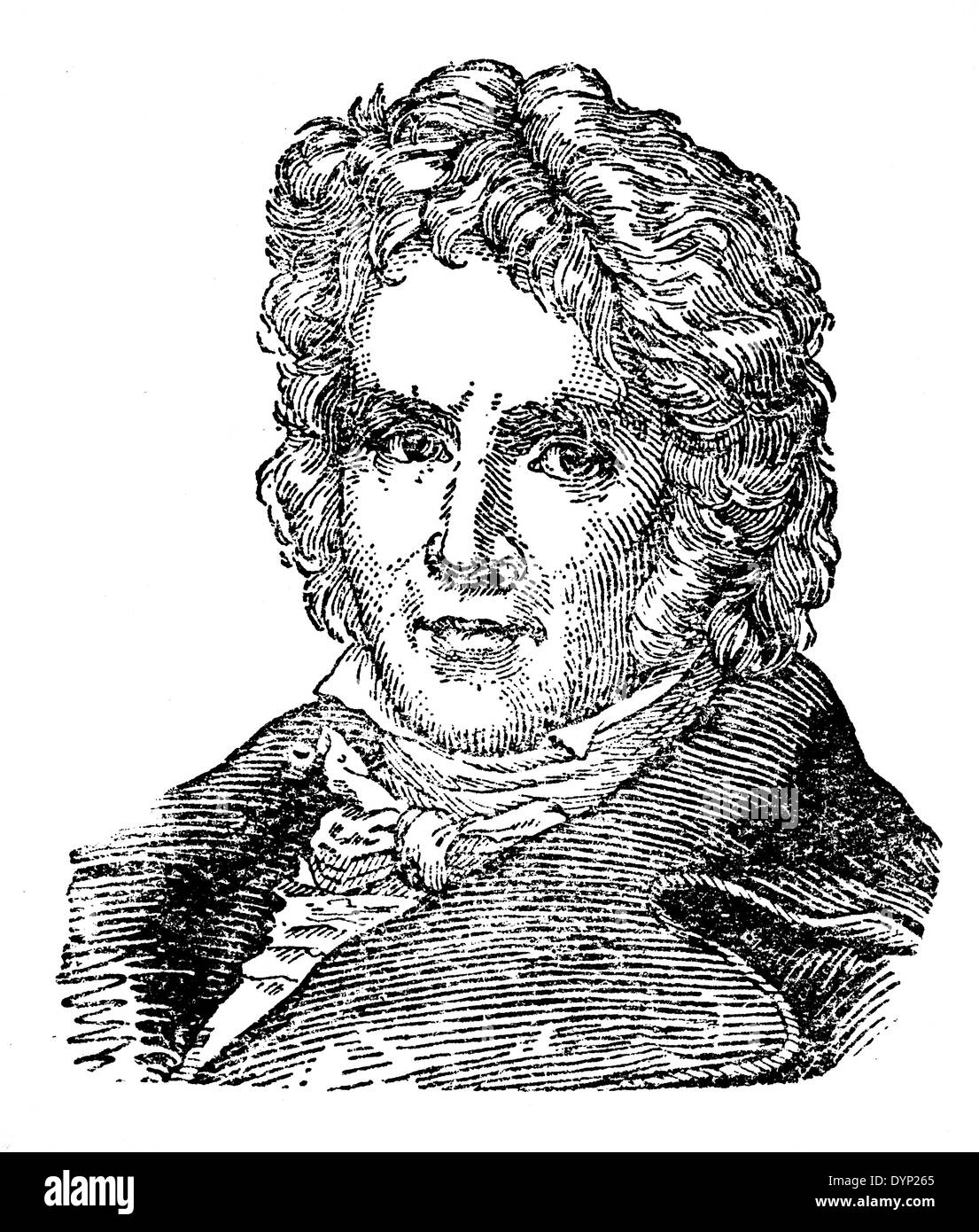 Friedrich Wilhelm Bessel (1784 – 1846), deutscher Astronom, Mathematiker, Illustration aus sowjetischen Enzyklopädie, 1927 Stockfoto