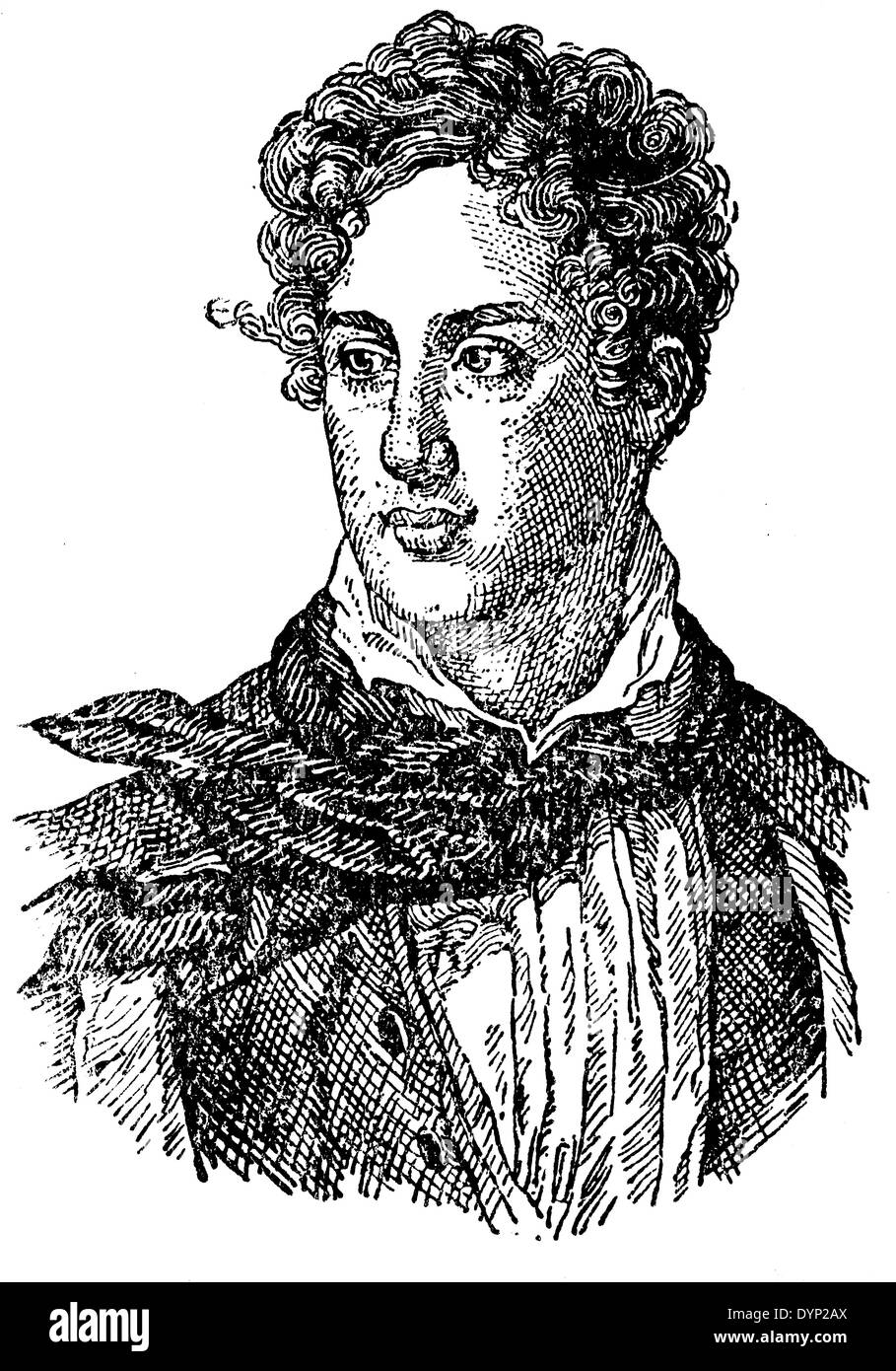 George Gordon Byron (1788-1824), englischer Dichter, Illustration von sowjetischen Enzyklopädie, 1926 Stockfoto