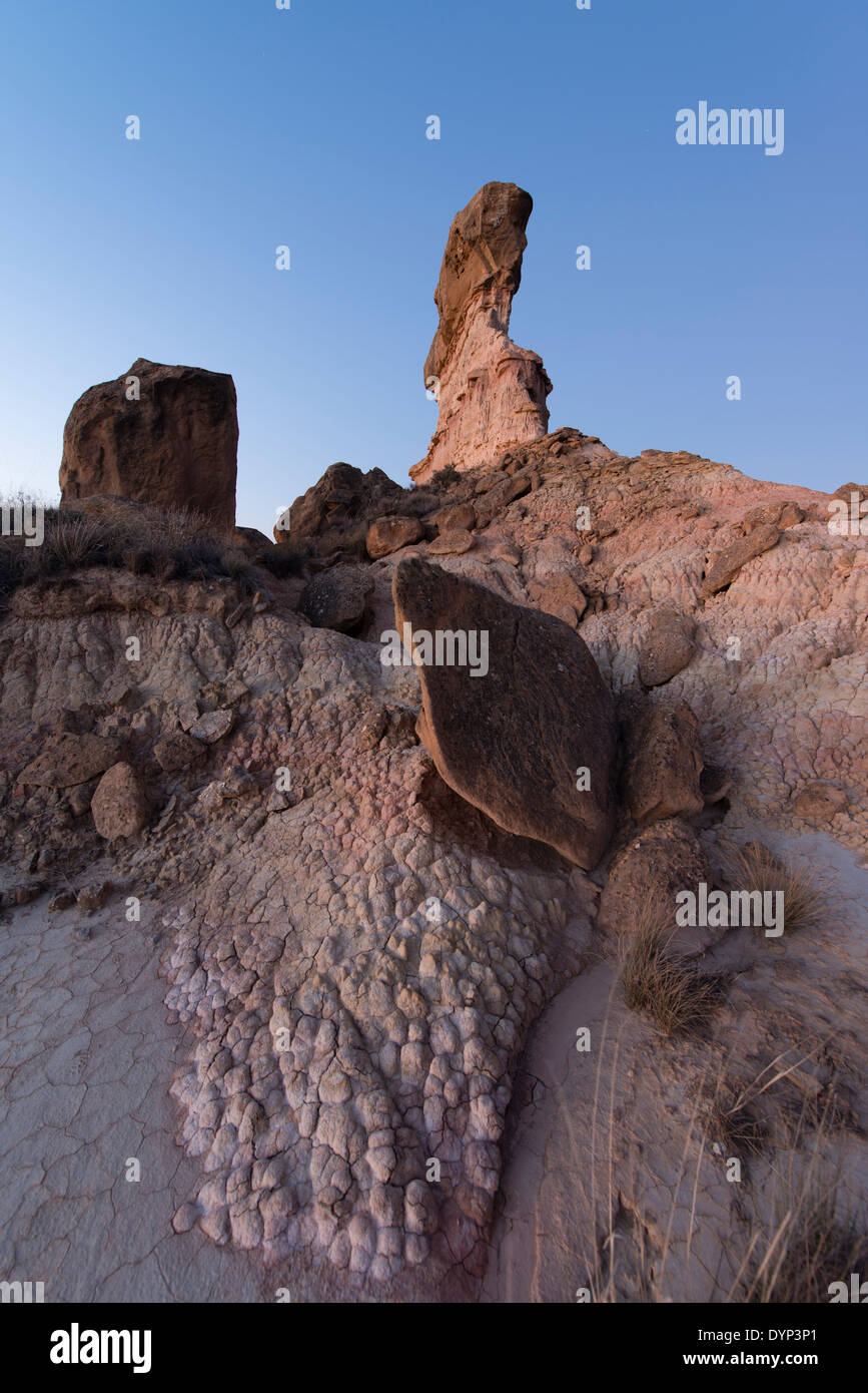 Clay Handschuh namens La Cobeta, Jubierre, Sierra de Alcubierre, Castejon de Monegros, Aragón, Spanien Stockfoto