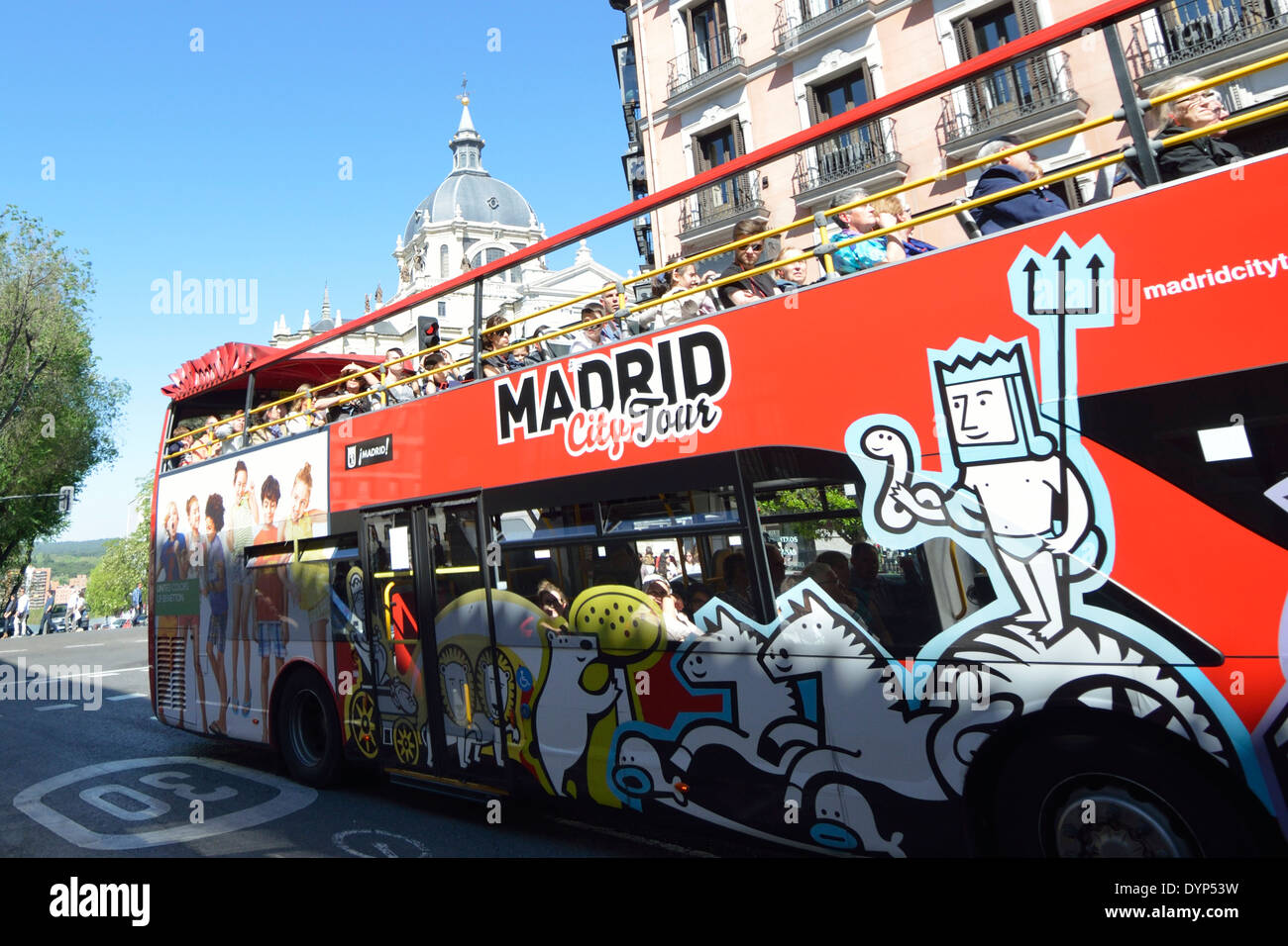 Madrid City Tourbus Stockfoto