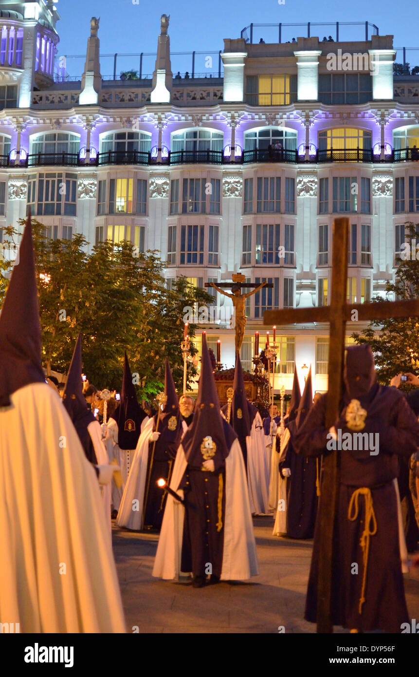 Easter Parade Prozession Semana Santa Madrid Spanien Stockfoto