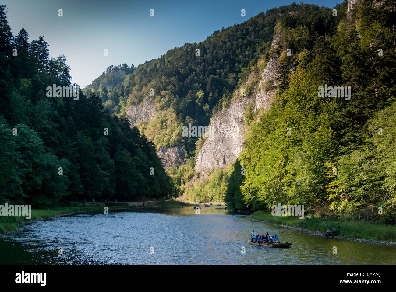 Dunajec Fluss Schlucht In Pieninski Nationalpark Polen Stockfotografie 