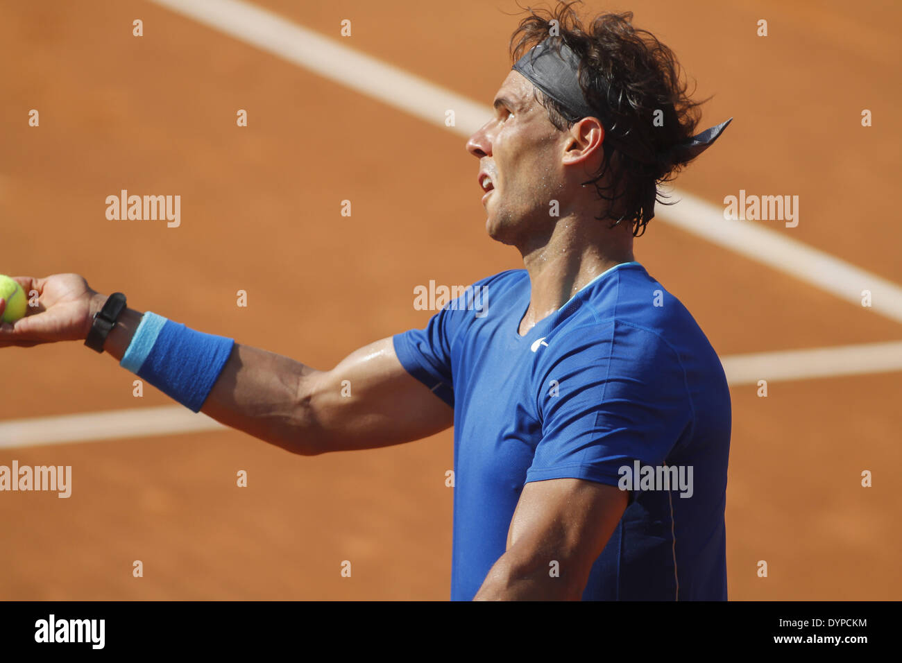 Barcelona, Spanien. 23. April 2014. BARCELONA - Spanien - 23 APRIL: Rafa Nadal während des Spiels zwischen Rafael Nada und Albert Ramos für Barcelona Open Banc Sabadell, 62 Trofeo Conde de Godo, gespielt an der Tennis-RC-Barcelona am 23. April 2014. (Foto: Aline Delfim/Urbanandsport) Bildnachweis: Aline Delfim/NurPhoto/ZUMAPRESS.com/Alamy Live-Nachrichten Stockfoto