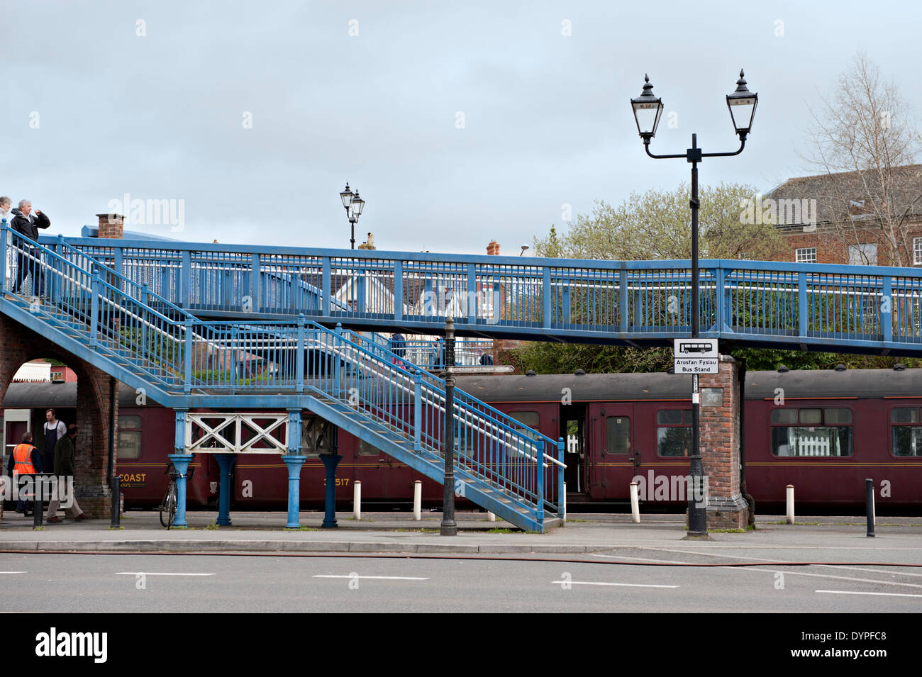Llandrindod Wells-Bahnhof, inmitten des Wales Linie, UK Stockfoto