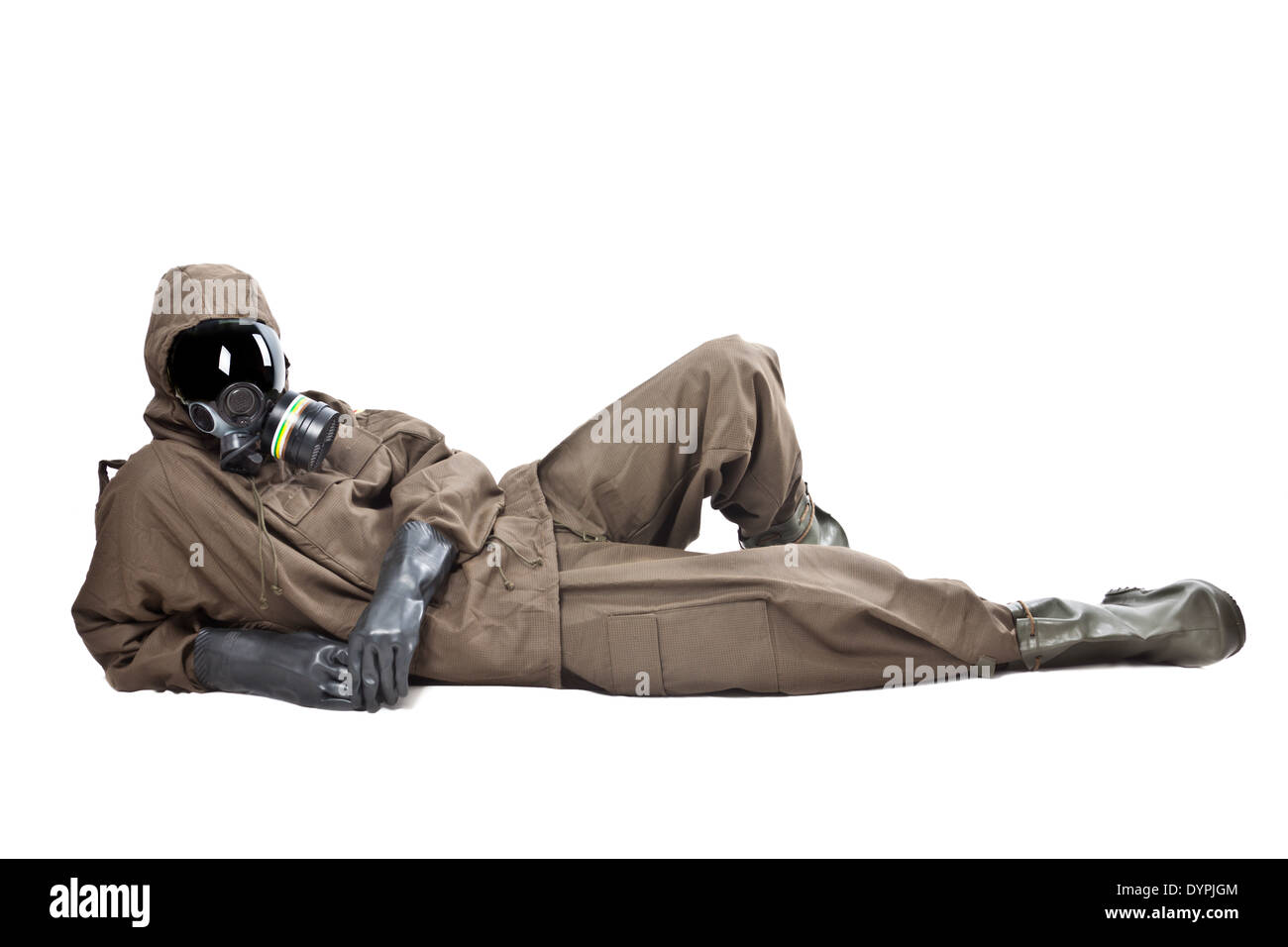 Ein Mann trägt einen Anzug NBC (Nuclear - biologisch - chemisch) Stockfoto