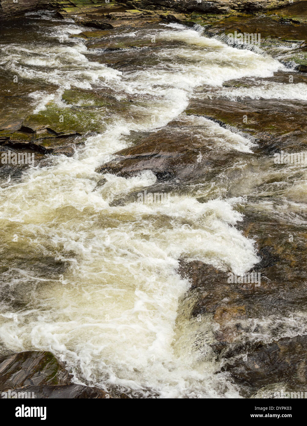 STROMSCHNELLEN AN DER LINN DEE IN DER NÄHE VON BRAEMAR-ABERDEENSHIRE-SCHOTTLAND Stockfoto