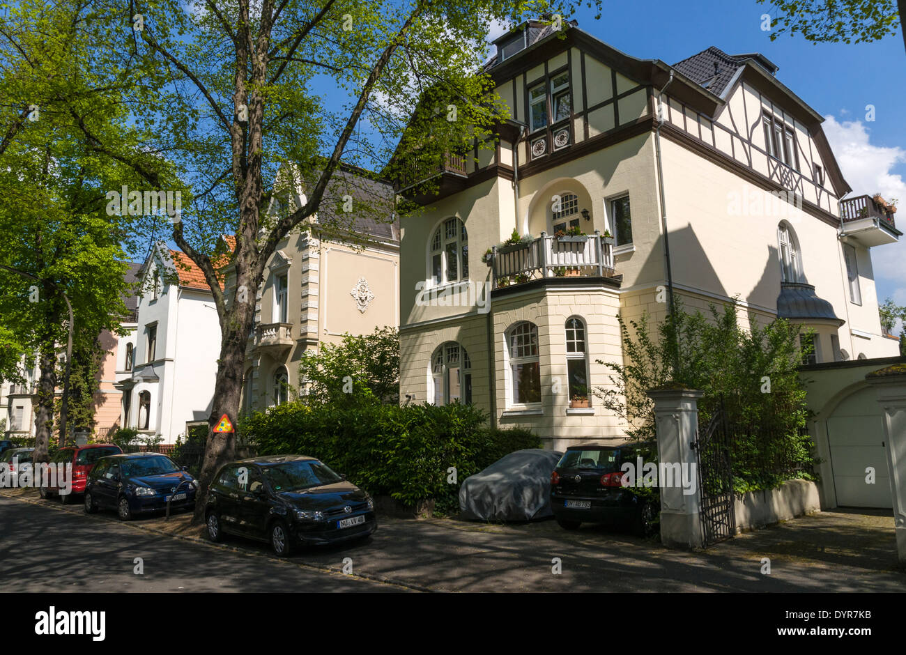 Frühen 20. C. Häuser in das Villenviertel von Bonn - Bad Godesberg, NRW ...