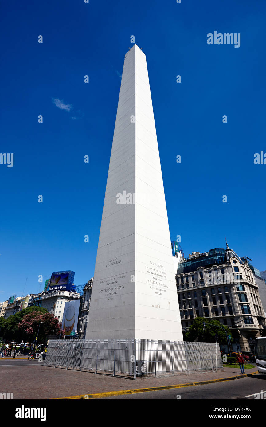 Obelisk in Plaza De La Republica Buenos Aires Argentinien Stockfoto