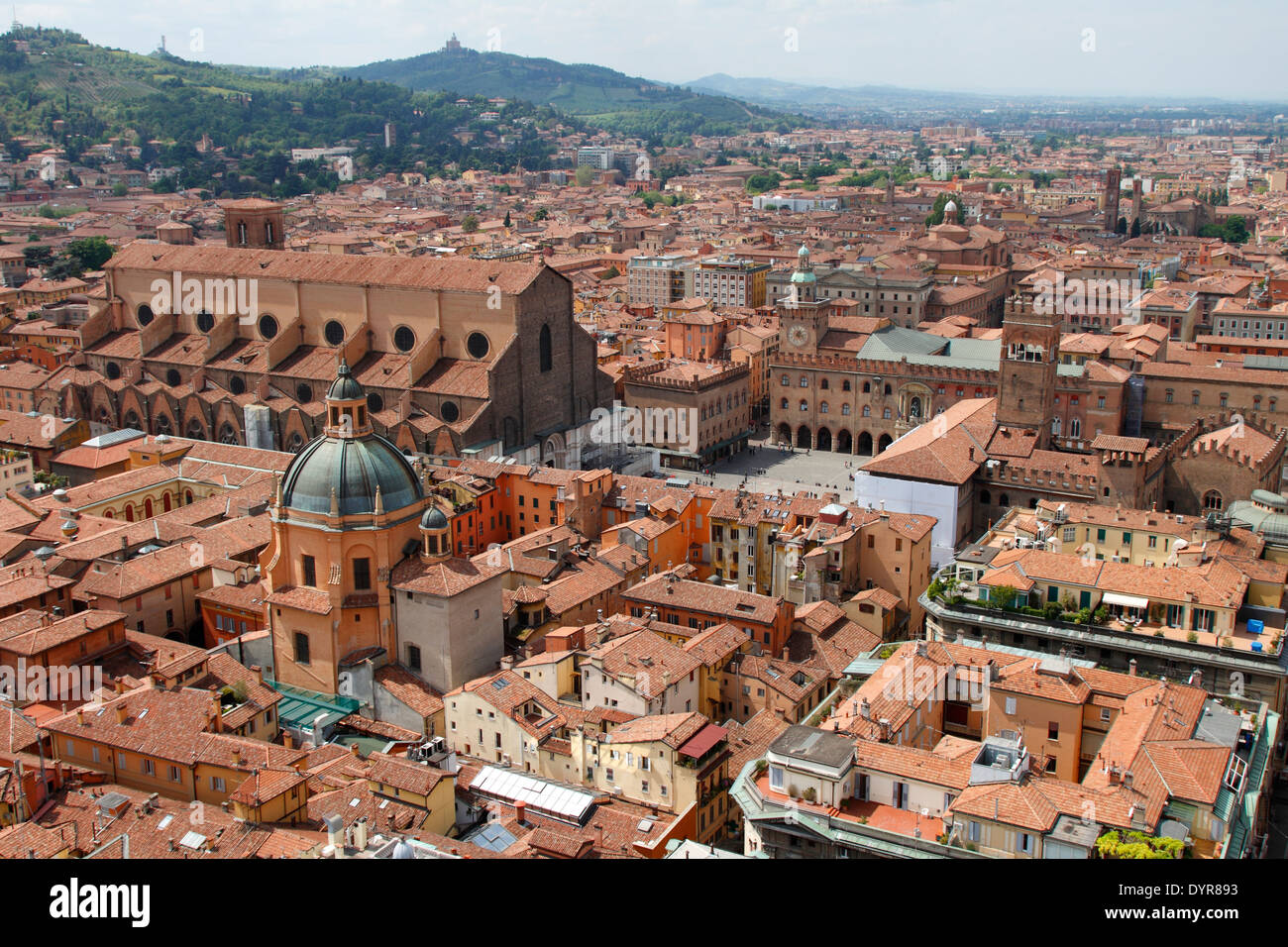 Ansicht von Bologna aus Torre Asinelli Stockfoto