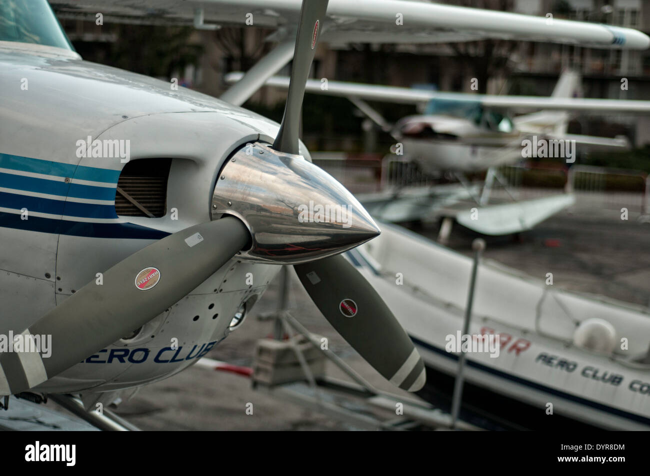 Die Propeller von einer Cessna 172 Stockfoto