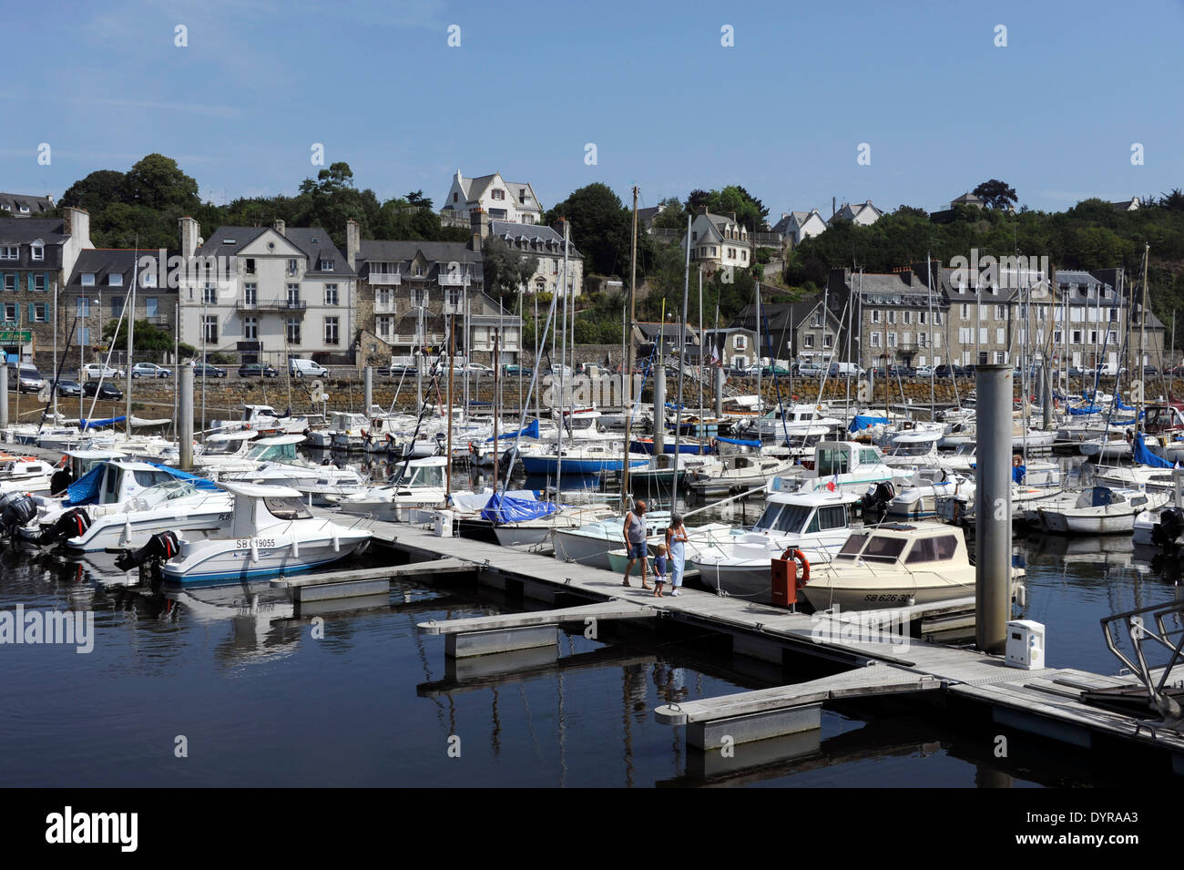 Binic Hafen in der Nähe von Saint-Brieuc, Côtes-d ' Armor, Bretagne, Bretagne, Frankreich Stockfoto