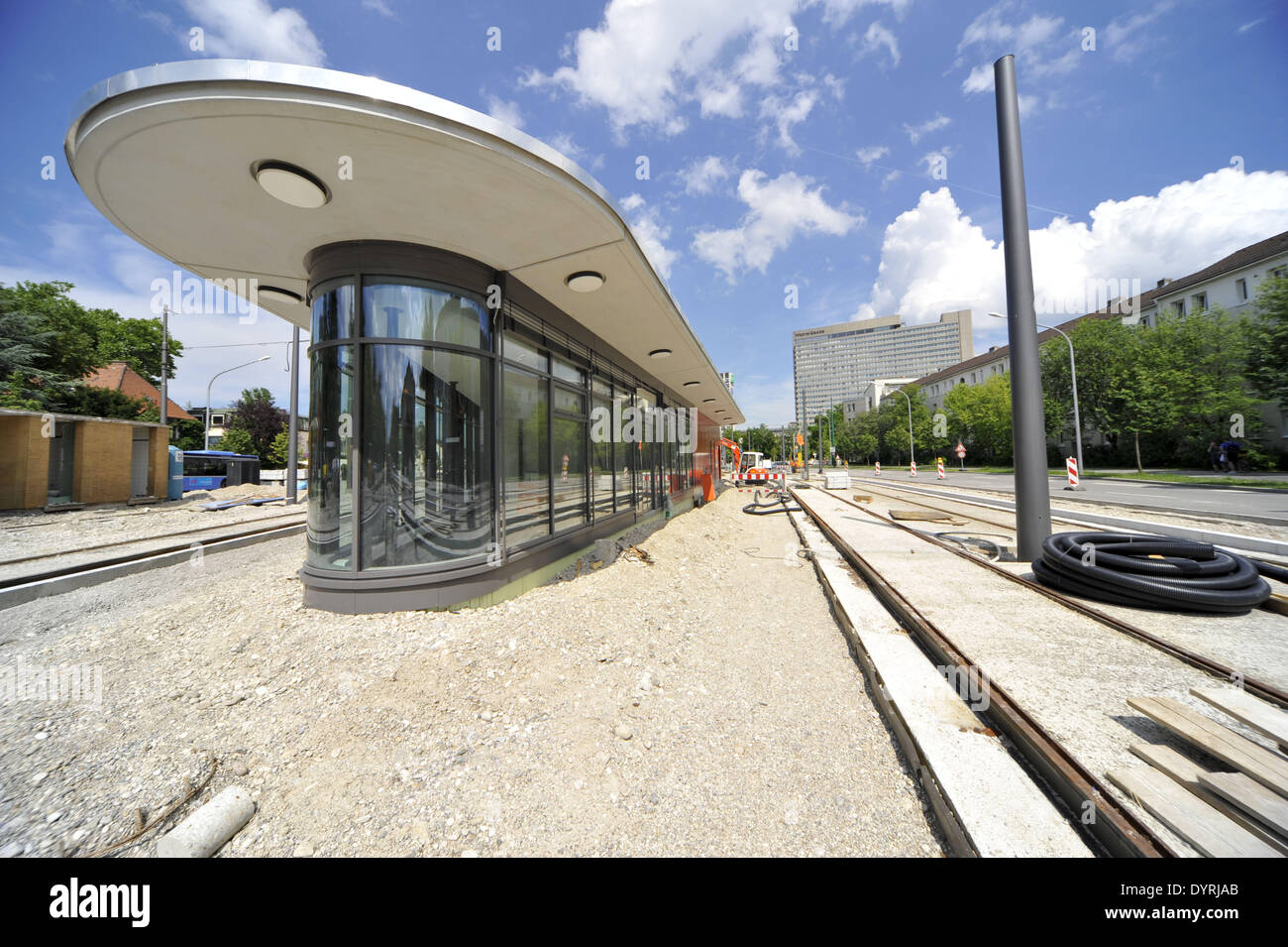 Baustelle am Effnerplatz in München, 2011 Stockfoto