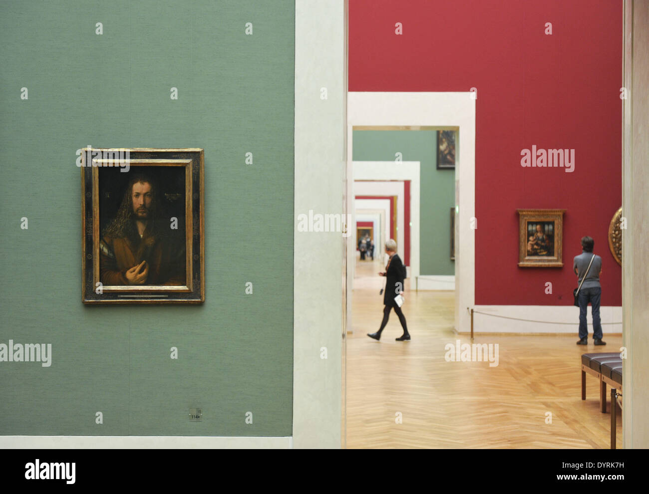 Ein Gemälde von Albrecht Duerer in der alten Pinakothek in München, 2012 Stockfoto