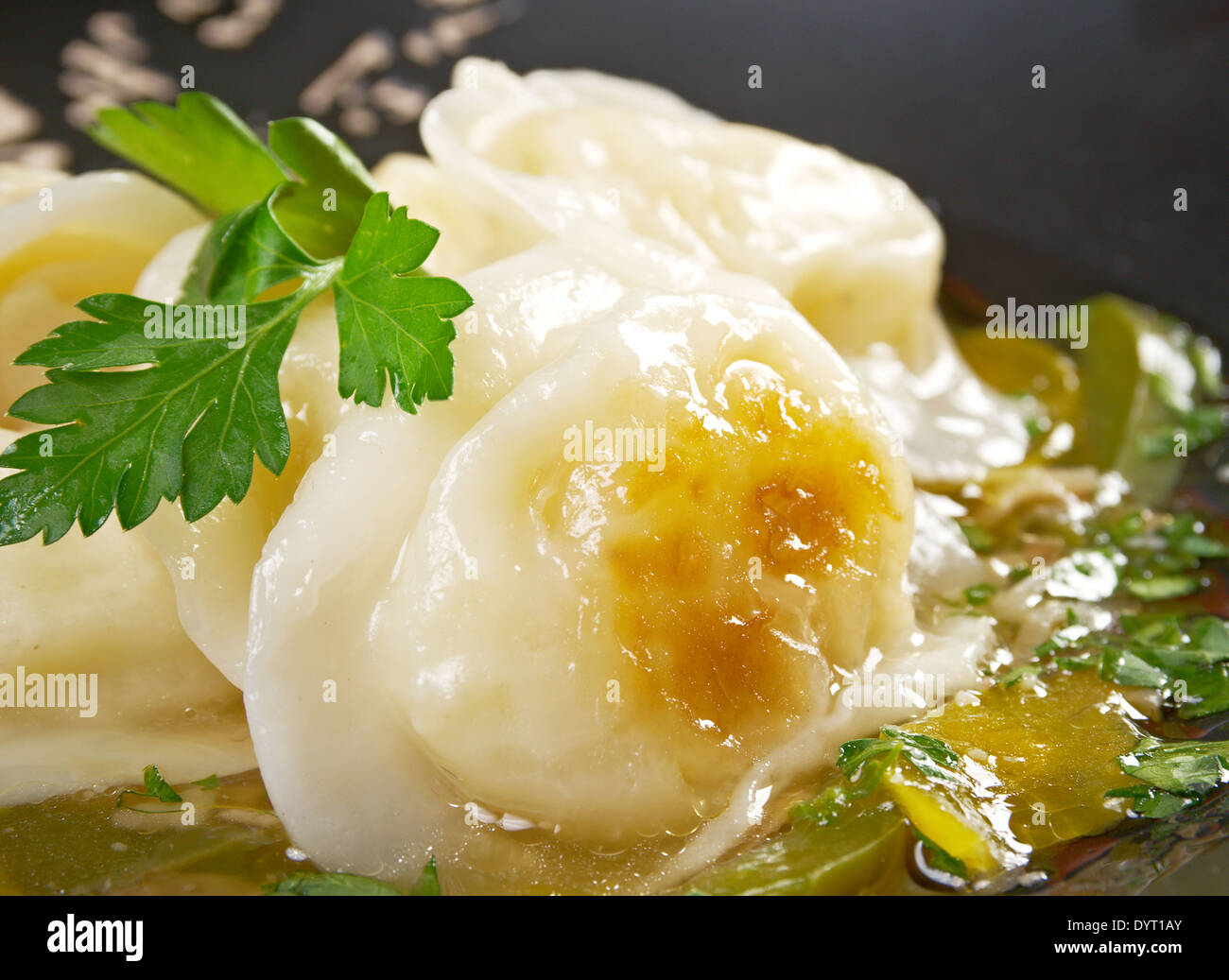 Im chinesischen Stil .potato und Champignons Knödel. Dim-Sum Stockfoto