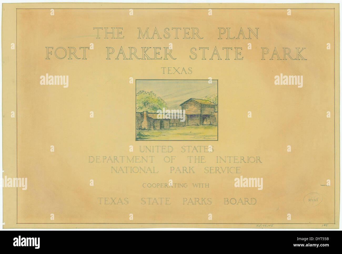 Fort Parker State Park - Deckblatt - SP.44 145 Stockfoto