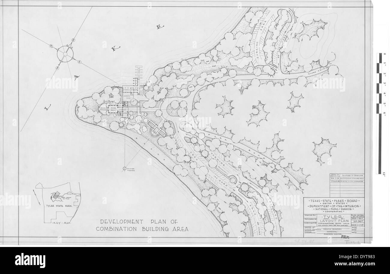 Tyler State Park - Lageplan - SP.54.138 Stockfoto