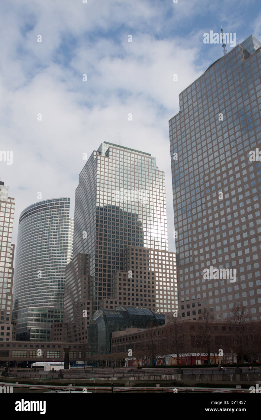New York City Glasbauten Stockfoto