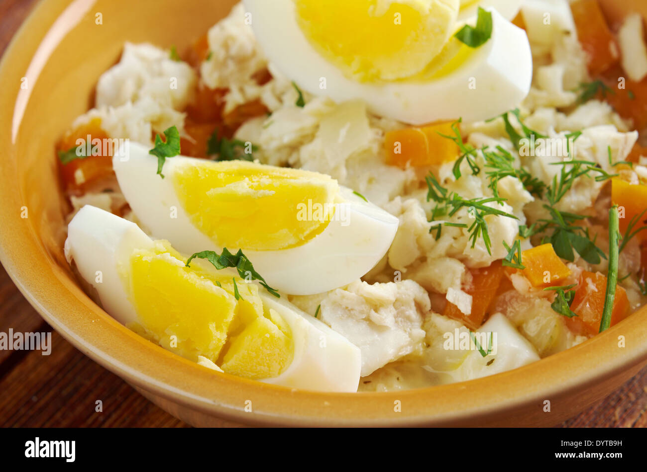 Aveyron Estofinade - französischen Snack aus getrockneten codfish.country Küche Stockfoto