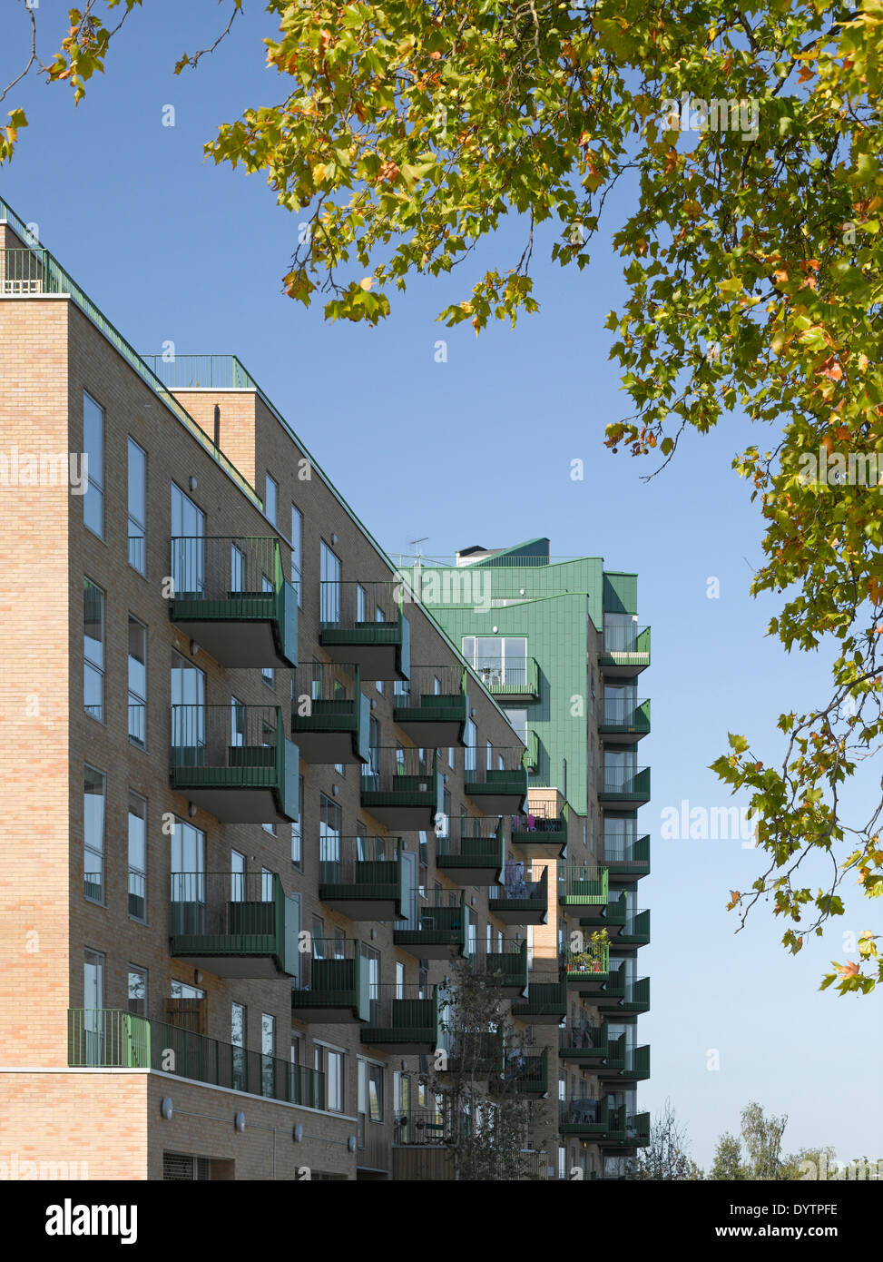 Außenseite der Luma Apartments, Central Middlesex Hospital, London Park Royal Stockfoto
