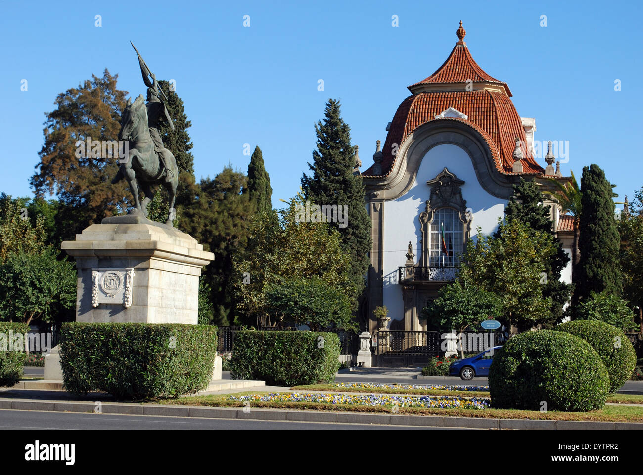 Botschaft von Portugal in der Avenida del Cid am Glorieta San Diego, Sevilla, Spanien, Westeuropa. Stockfoto