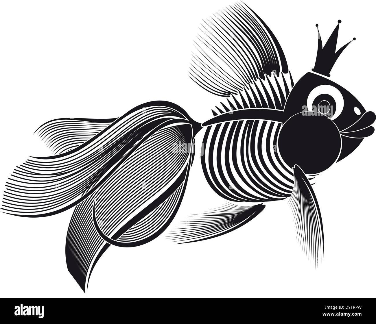 Skelett Goldfisch Stockfoto