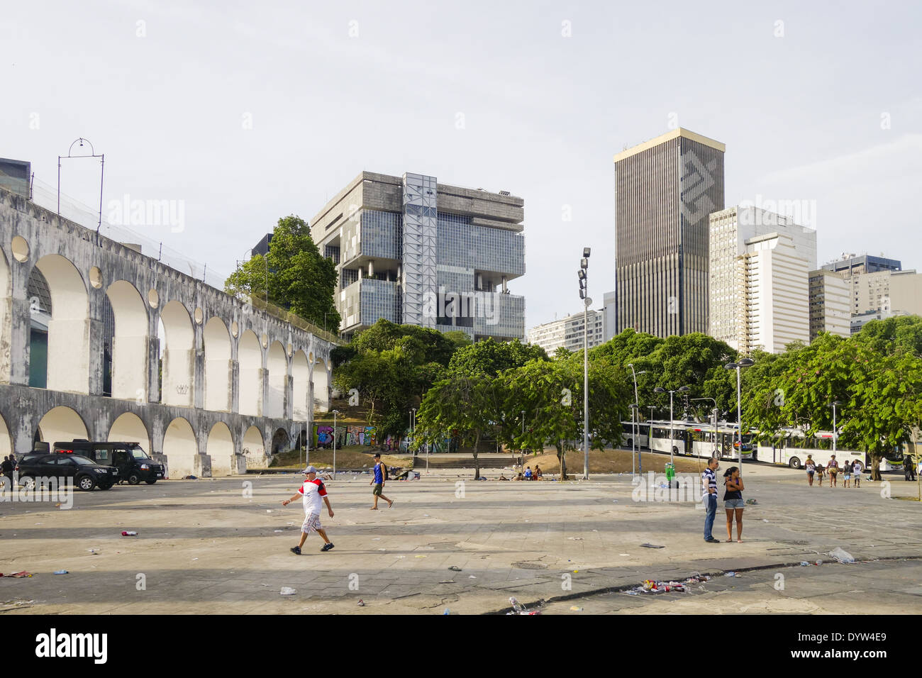 Rio De Janeiro, Centro, Arcos da Lapa, Petrobras, Brasilien Stockfoto