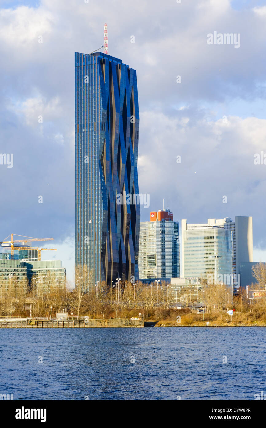 Wien, Danube City, DC-Tower, Dominique Perrault, Österreich, 22. Bezirk, Donaucity Stockfoto