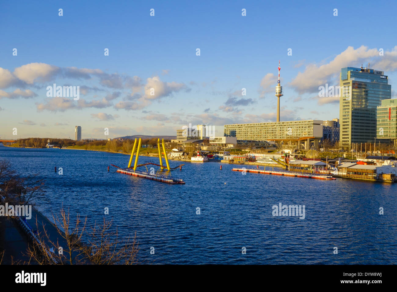 Wien, Donau-City, Donauturm, 22. Bezirk, Donaucity Stockfoto