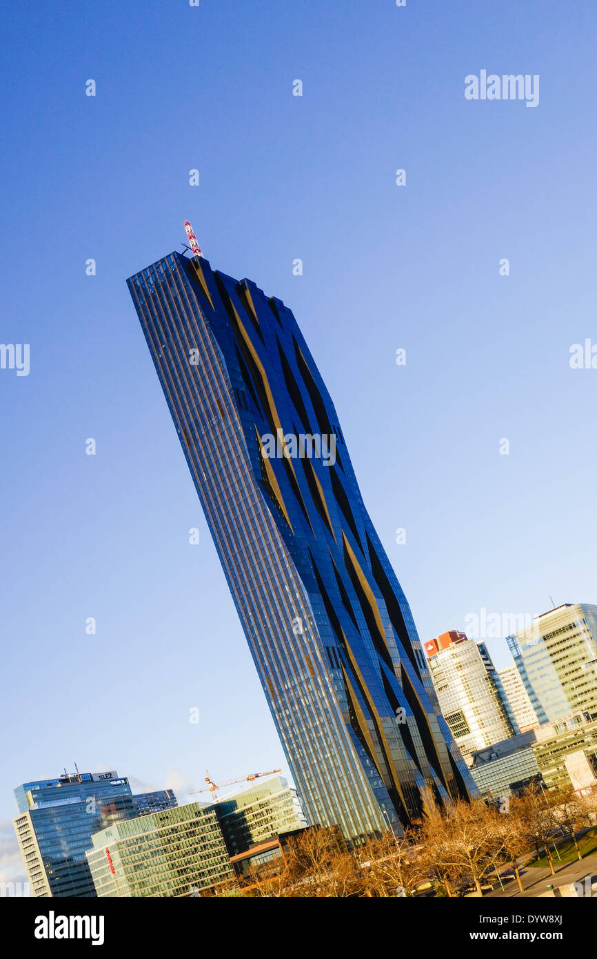Wien, Danube City, DC-Tower, Dominique Perrault, Österreich, 22. Bezirk, Donaucity Stockfoto