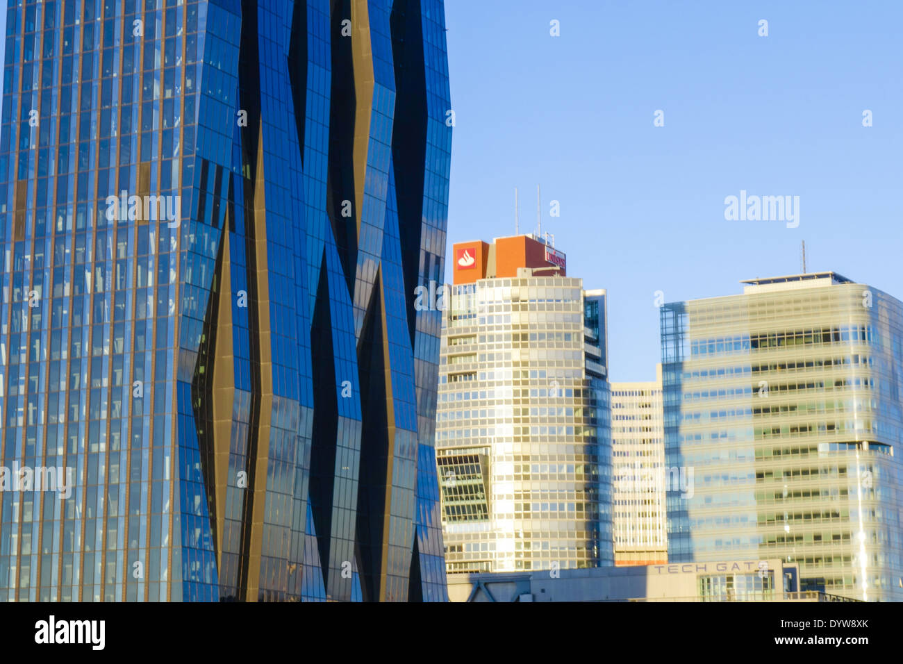 Wien, Danube City, DC-Tower, Dominique Perrault, Österreich, 22. Bezirk, Donaucity Stockfoto